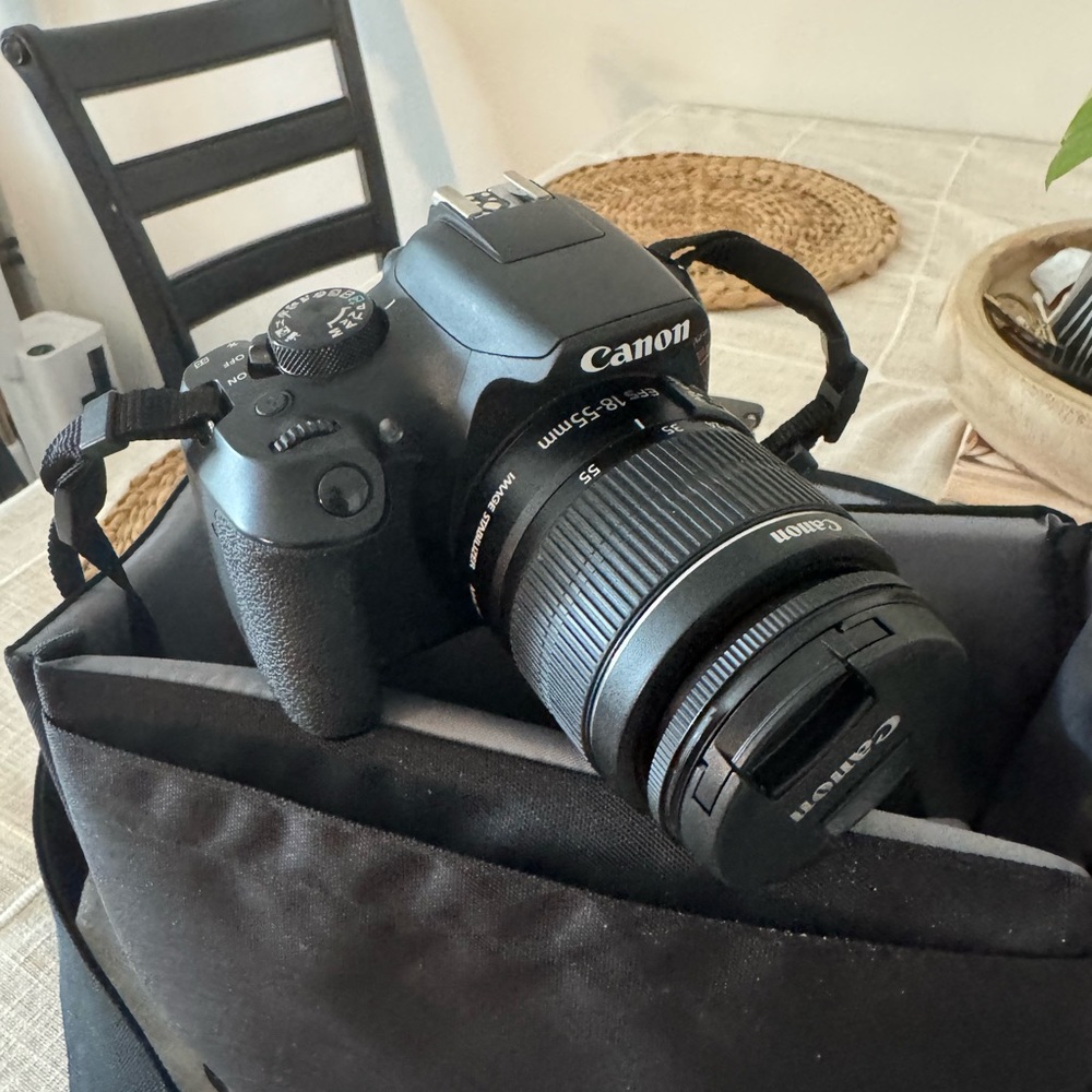 Canon Black Digital Camera with Zoom Lens (Not shown)